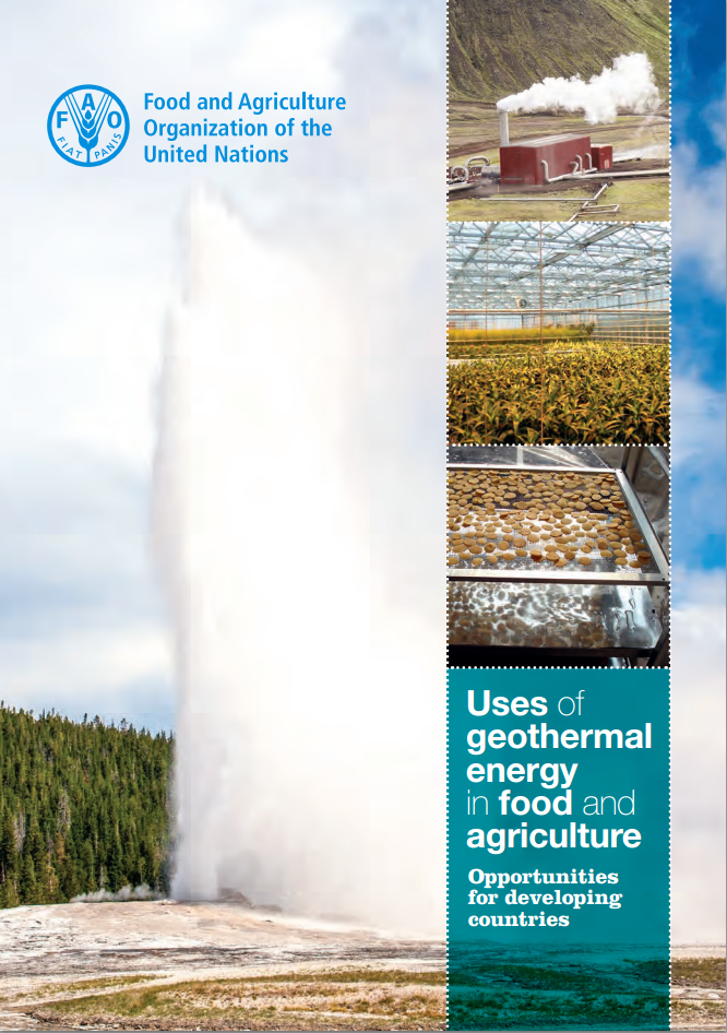 Uses of geothermal energy in food and agriculture. Opportunities for developing countries (cover)