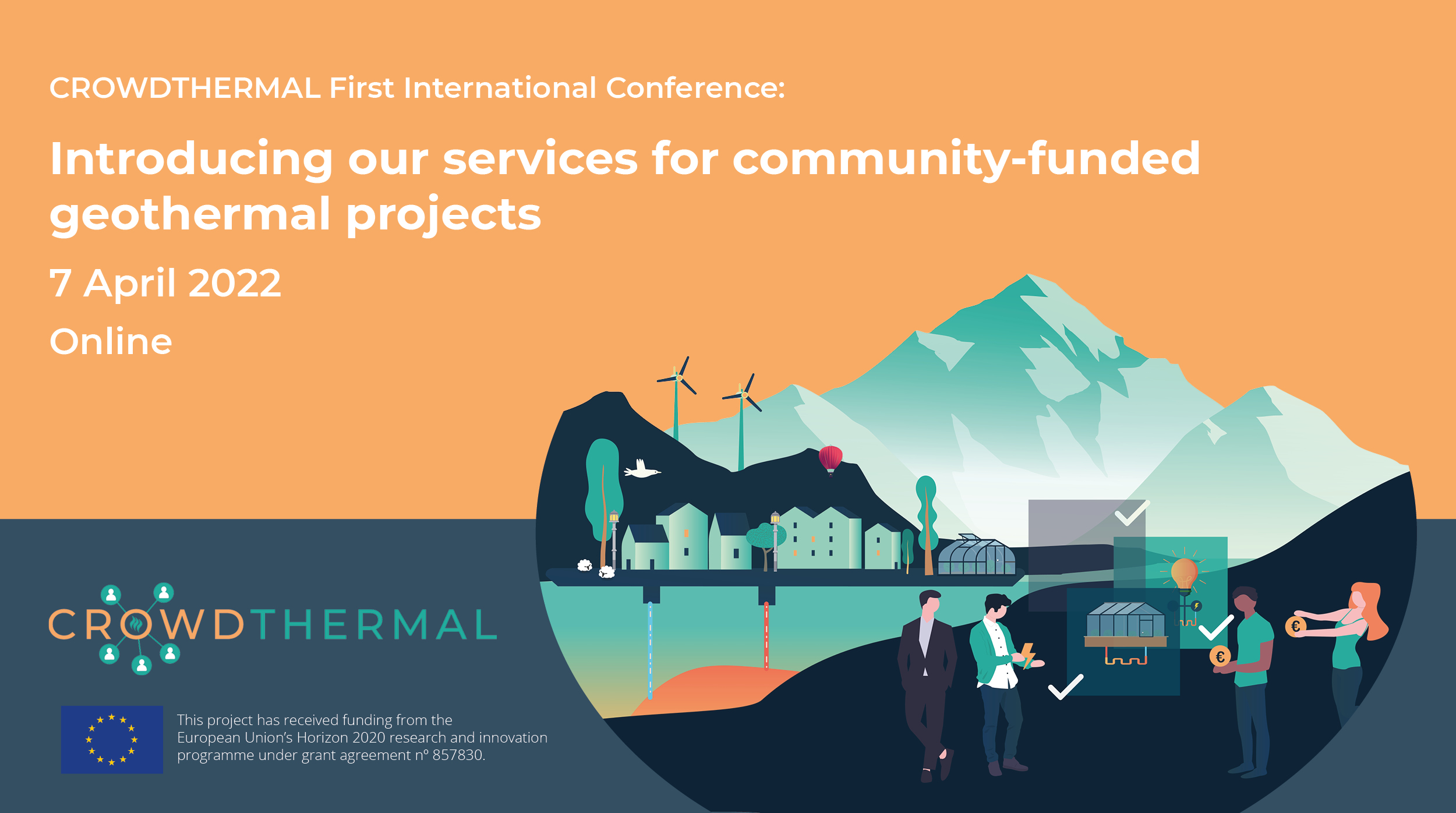 7th April: CROWDTHERMAL First International Conference “Introducing our services for community-funded geothermal projects” (online)
