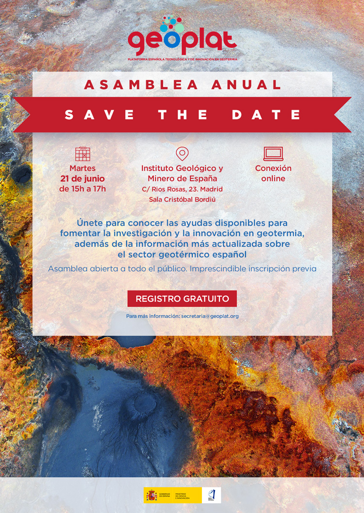 SAVE THE DATE: ASAMBLEA GEOPLAT 2022 (21 junio, 15h-17h)