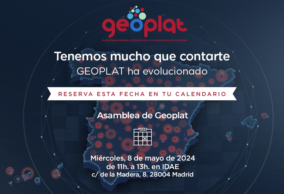 Agenda de la Asamblea de GEOPLAT (Madrid y online, 8 mayo, 11 h)